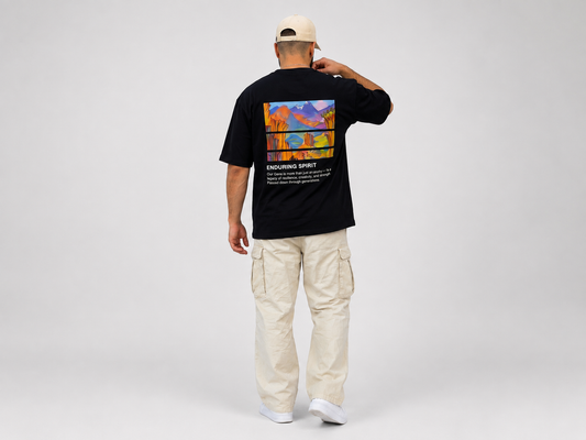 Saryan Black T-Shirt | Armenian Art Streetwear | HAYUGEN