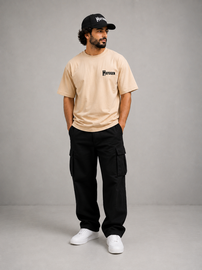 Saryan Beige T-Shirt | Armenian Art Streetwear | HAYUGEN
