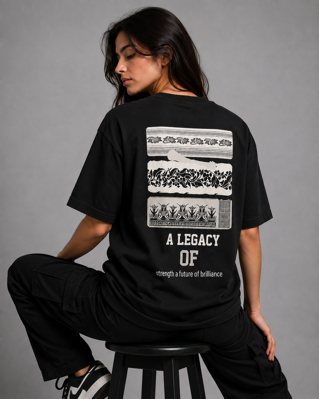 Heritage Signal Black Oversized T-Shirt