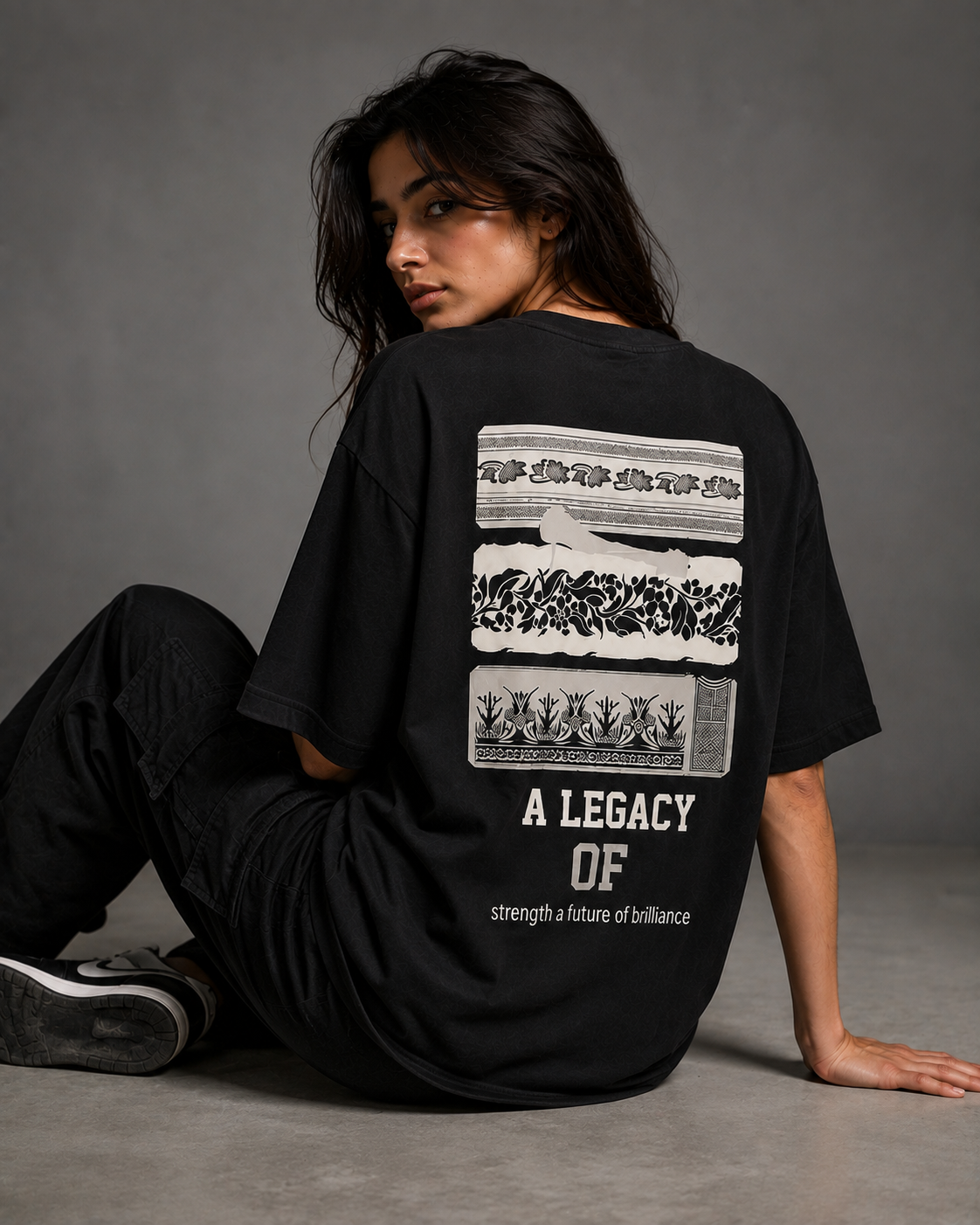 Heritage Signal Black Oversized T-Shirt